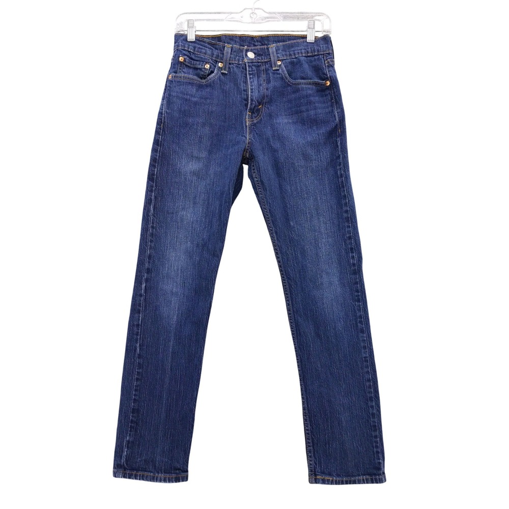 Levis‎ 502 Mens W29 L30 Regular Tapered Fit Dark Wash Denim Jeans